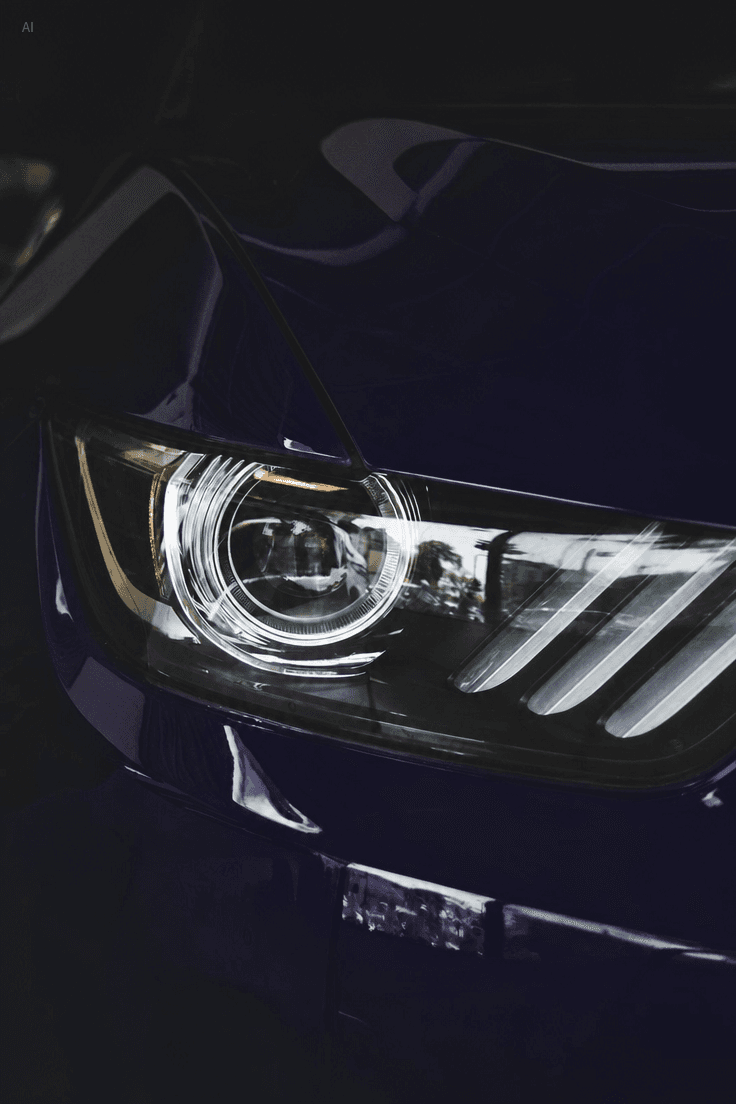 After restoration, crystal clear headlight lens
